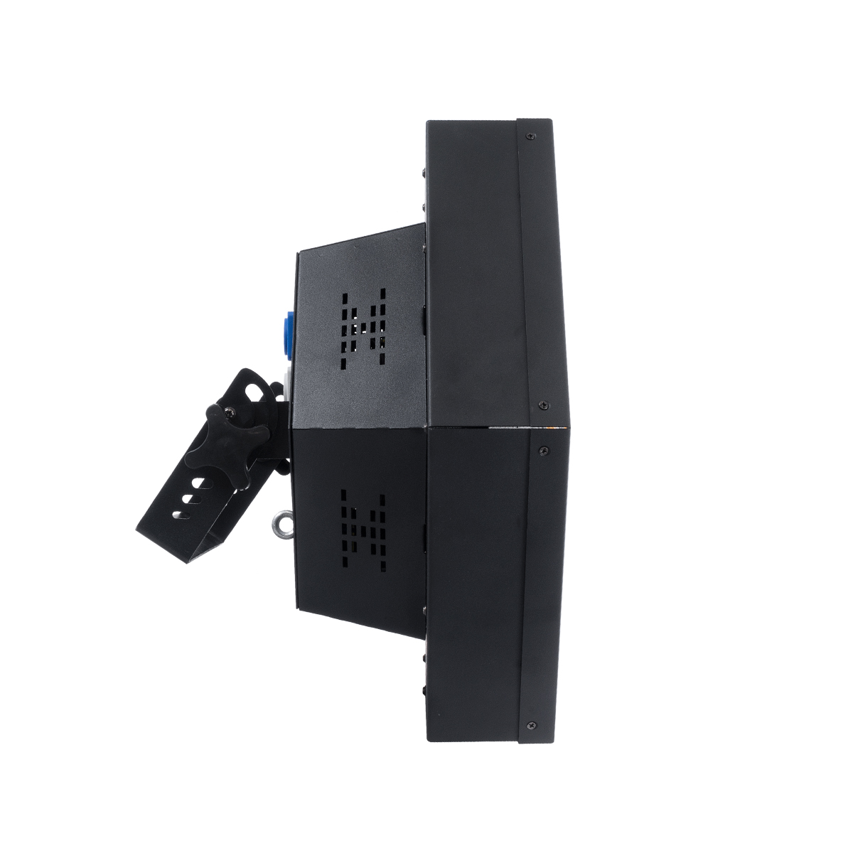 GloboStar® 51201 HALO HEXA Επαγγελματικό Φωτιστικό Ειδικών Εφέ DIGITAL MATRIX PIXEL & Blinder - 3 x 80W LED COB Chips Ultra Gold Warm White 2200K & 30 x 0.5W LED SMD5050 Chips RGB - AC 220V-240V DMX512 Display on Body - Μαύρο - Μ38 x Π38 x Υ22cm -