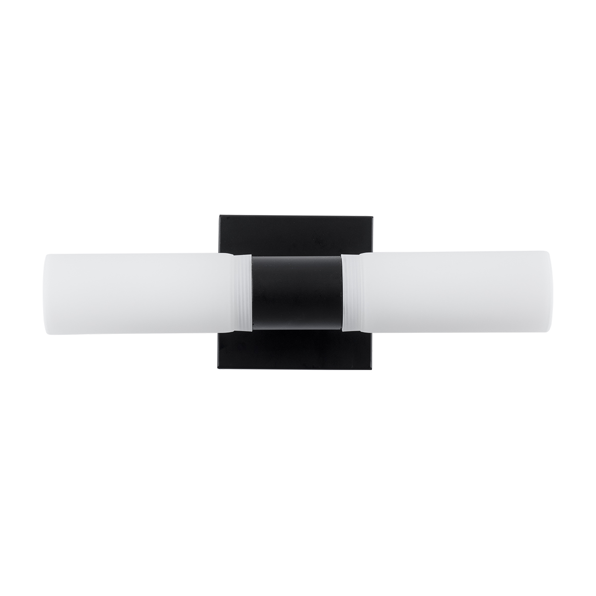GLOBOSTAR® ANAIS 60408 Μοντέρνο Φωτιστικό Τοίχου - Απλίκα Καθρέπτη Μπάνιου με Ντουί 2 x G9 AC 220-240V IP44 - Μαύρο Ματ & Λευκό - Μ34 x Π12 x Υ11cm