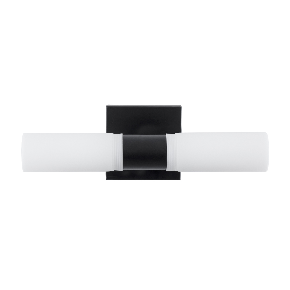 GLOBOSTAR® ANAIS 60408 Μοντέρνο Φωτιστικό Τοίχου - Απλίκα Καθρέπτη Μπάνιου με Ντουί 2 x G9 AC 220-240V IP44 - Μαύρο Ματ & Λευκό - Μ34 x Π12 x Υ11cm