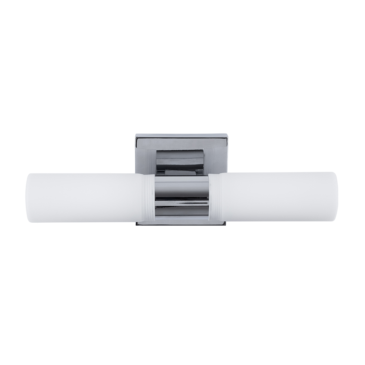 GLOBOSTAR® ANAIS 60410 Μοντέρνο Φωτιστικό Τοίχου - Απλίκα Καθρέπτη Μπάνιου με Ντουί 2 x G9 AC 220-240V IP20 - Νίκελ Χρώμιο - Μ34 x Π12 x Υ11cm