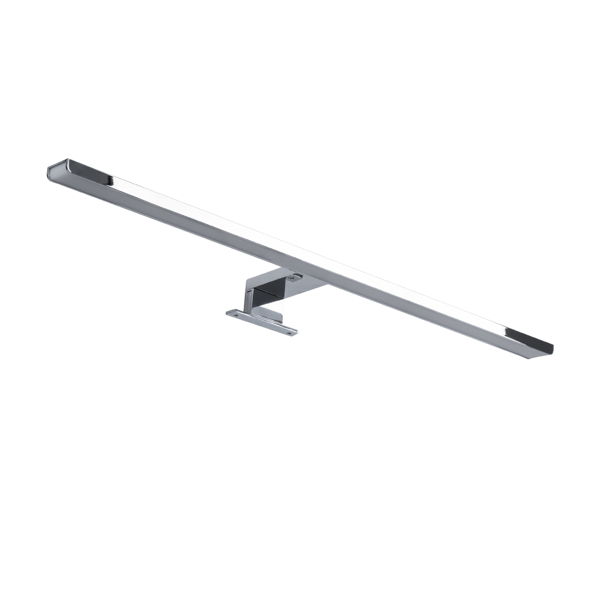 GLOBOSTAR® NINA 60422 Μοντέρνο Φωτιστικό Τοίχου - Απλίκα Καθρέπτη Μπάνιου LED 12W 1400lm 120° AC 220-240V IP44 Φυσικό Λευκό 4500K - Lumileds SMD Chip & TÜV SÜD Driver - Νίκελ Χρώμιο - Μ60 x Π10.5 x Υ4cm - 3 Χρόνια Εγγύηση