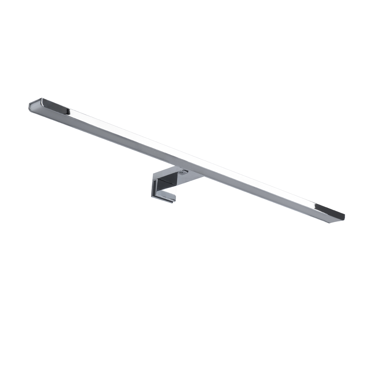 GLOBOSTAR® NINA 60422 Μοντέρνο Φωτιστικό Τοίχου - Απλίκα Καθρέπτη Μπάνιου LED 12W 1400lm 120° AC 220-240V IP44 Φυσικό Λευκό 4500K - Lumileds SMD Chip & TÜV SÜD Driver - Νίκελ Χρώμιο - Μ60 x Π10.5 x Υ4cm - 3 Χρόνια Εγγύηση