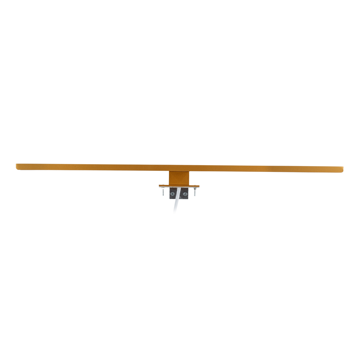 GLOBOSTAR® NINA 60423 Μοντέρνο Φωτιστικό Τοίχου - Απλίκα Καθρέπτη Μπάνιου LED 12W 1400lm 120° AC 220-240V IP44 Φυσικό Λευκό 4500K - Lumileds SMD Chip & TÜV SÜD Driver - Χρυσό Βούρτσας - Μ60 x Π10.5 x Υ4cm - 3 Χρόνια Εγγύηση