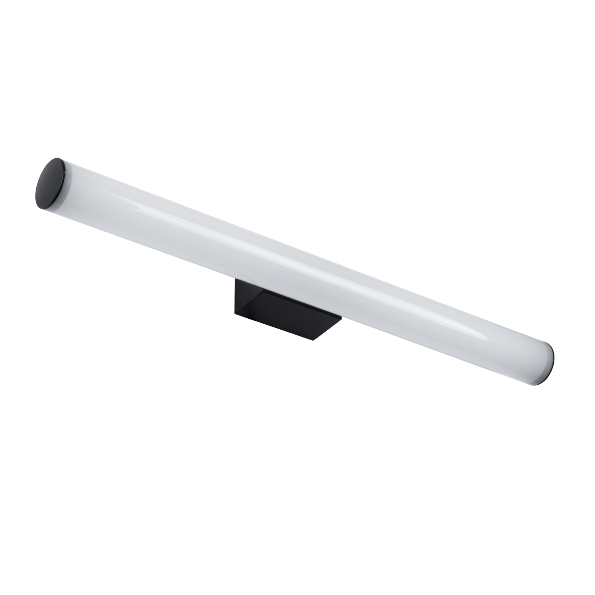 GLOBOSTAR® MABEL 60428 Μοντέρνο Φωτιστικό Τοίχου - Απλίκα Καθρέπτη Μπάνιου LED 12W 1400lm 240° AC 220-240V IP44 Φυσικό Λευκό 4500K - Lumileds SMD Chip & TÜV SÜD Driver - Μαύρο Ματ & Λευκό - Μ60 x Π10 x Υ5cm - 3 Χρόνια Εγγύηση