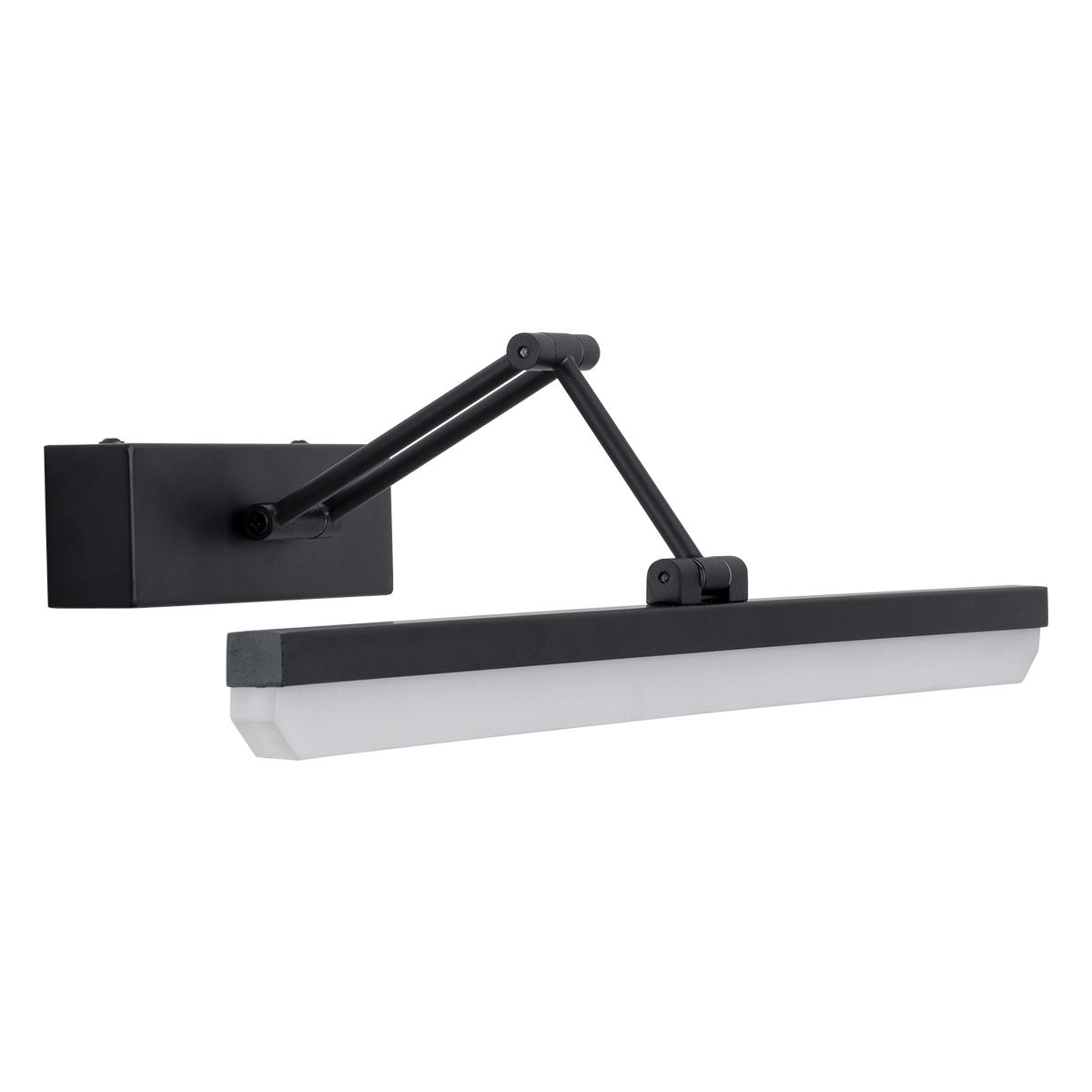 GLOBOSTAR® MARA 60446 Μοντέρνο Φωτιστικό Τοίχου - Απλίκα Καθρέπτη Μπάνιου LED 12W 1400lm 120° AC 220-240V IP20 Φυσικό Λευκό 4500K - Lumileds SMD Chip & TÜV SÜD Driver - Μαύρο Ματ - Μ60 x Π15 x Υ13cm - 3 Χρόνια Εγγύηση
