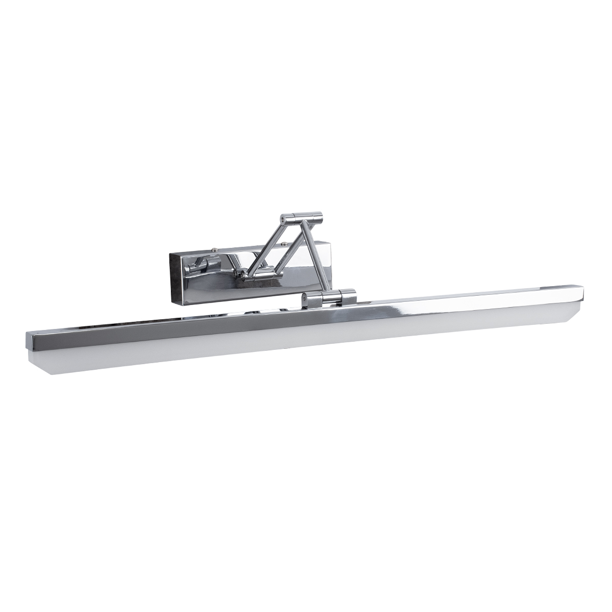GLOBOSTAR® MARA 60447 Μοντέρνο Φωτιστικό Τοίχου - Απλίκα Καθρέπτη Μπάνιου LED 12W 1400lm 120° AC 220-240V IP20 Φυσικό Λευκό 4500K - Lumileds SMD Chip & TÜV SÜD Driver - Νίκελ Χρώμιο - Μ60 x Π15 x Υ13cm - 3 Χρόνια Εγγύηση
