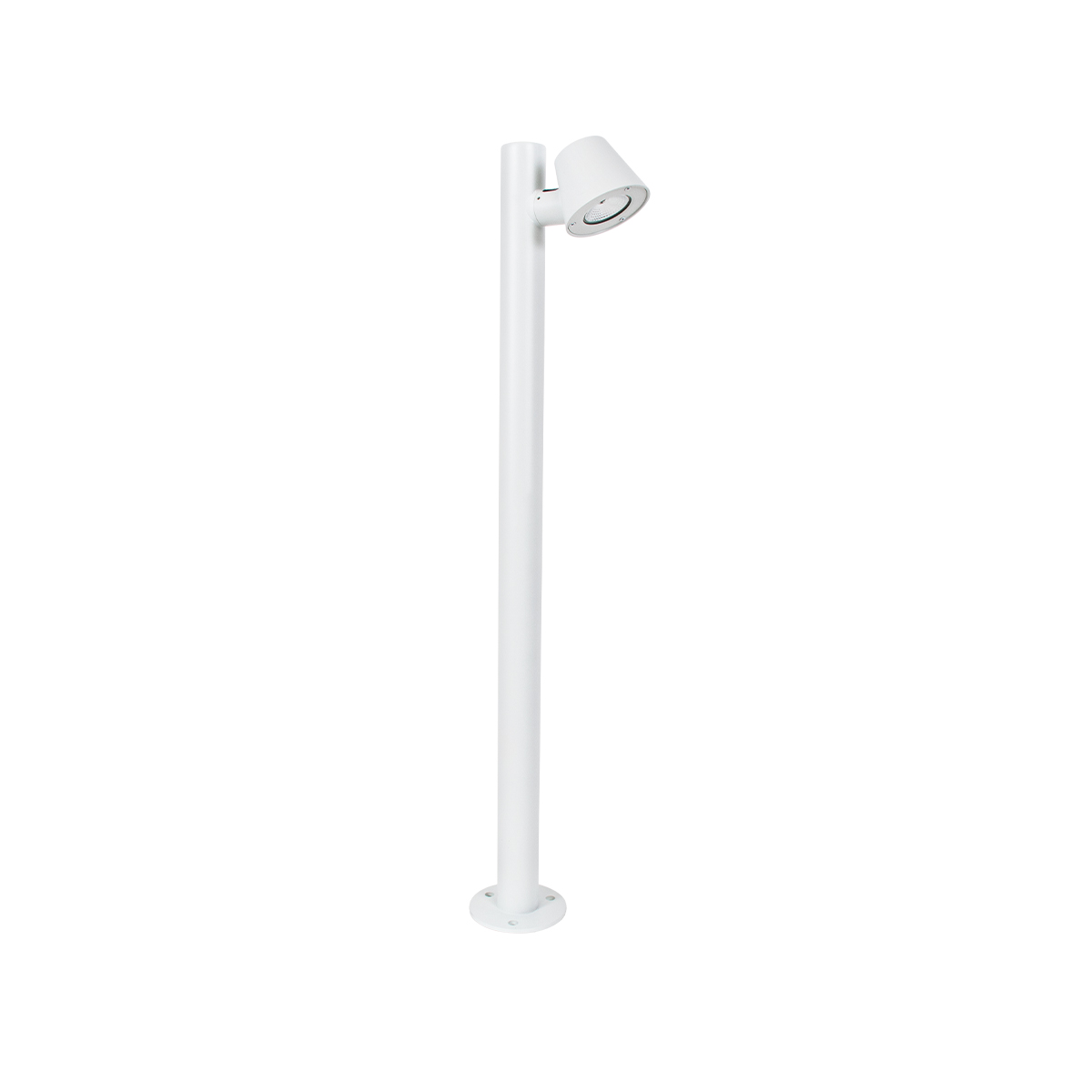GloboStar® GARDENIA 60506 Φωτιστικό Κήπου - Κολωνάκι Αρχιτεκτονικού Φωτισμού Εξωτερικού Χώρου LED 7W 700lm 60° AC220-240V Αδιάβροχο IP65 - Σώμα Αλουμινίου & Tempered Glass - Μ12 x Π18 x Υ90cm - Θερμό Λευκό 2700K - Λευκό - Bridgelux Chip - 5 Years Warr