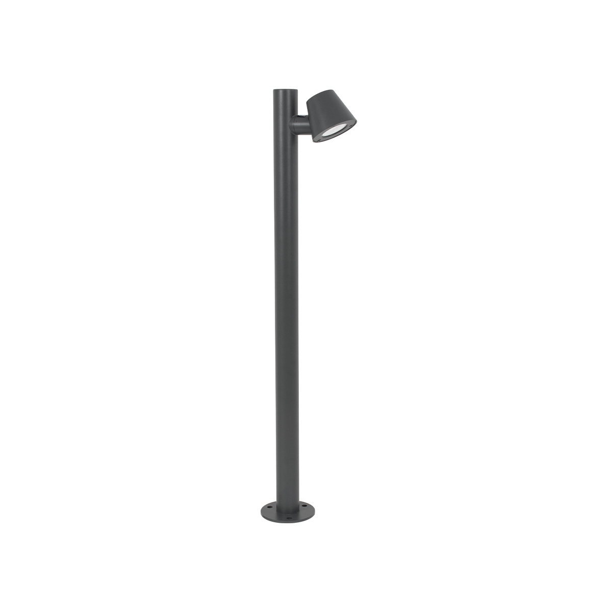 GloboStar® GARDENIA 60507 Φωτιστικό Κήπου - Κολωνάκι Αρχιτεκτονικού Φωτισμού Εξωτερικού Χώρου LED 7W 700lm 60° AC220-240V Αδιάβροχο IP65 - Σώμα Αλουμινίου & Tempered Glass - Μ12 x Π18 x Υ90cm - Θερμό Λευκό 2700K - Γκρι Ανθρακί - Bridgelux Chip - 5 Yea