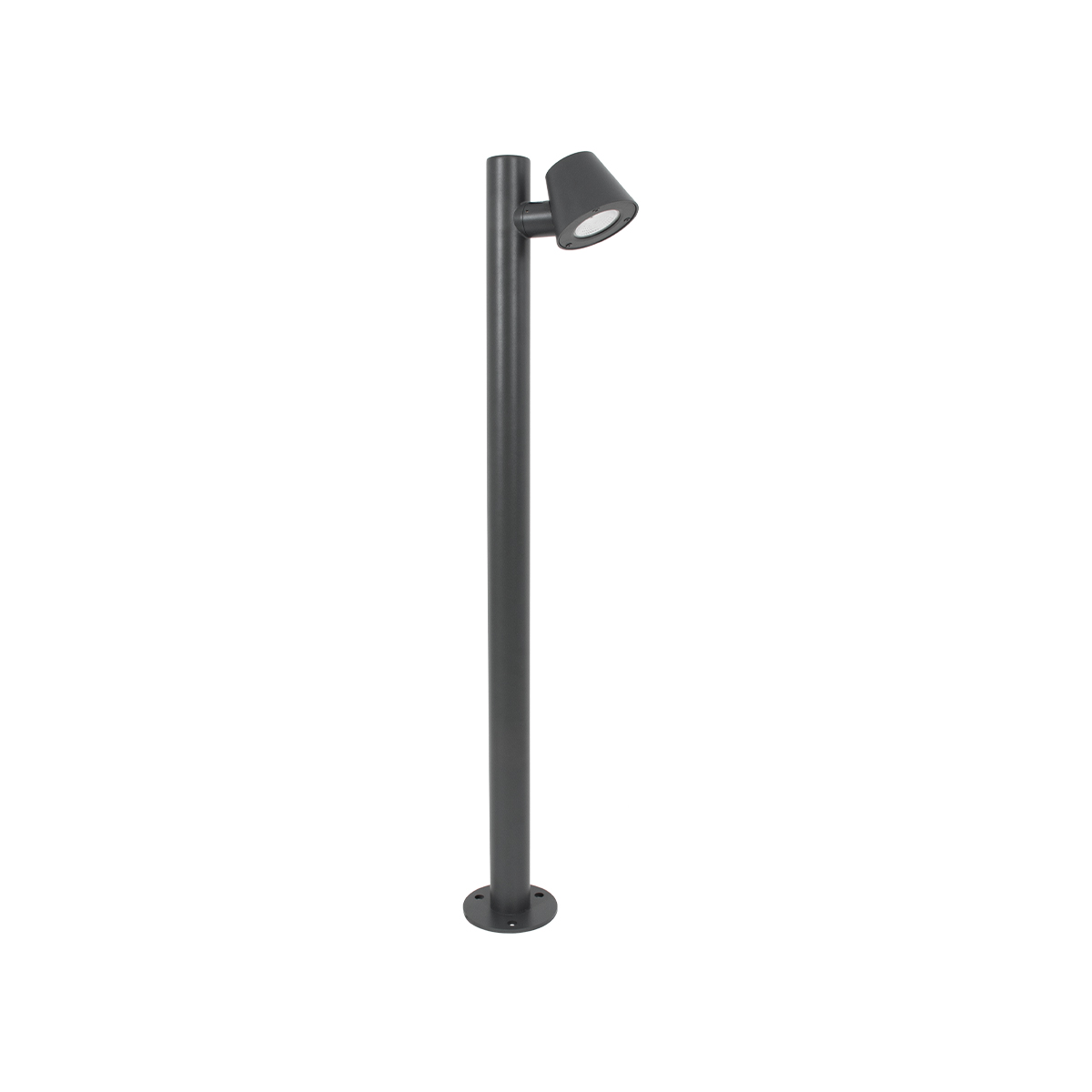 GloboStar® GARDENIA 60507 Φωτιστικό Κήπου - Κολωνάκι Αρχιτεκτονικού Φωτισμού Εξωτερικού Χώρου LED 7W 700lm 60° AC220-240V Αδιάβροχο IP65 - Σώμα Αλουμινίου & Tempered Glass - Μ12 x Π18 x Υ90cm - Θερμό Λευκό 2700K - Γκρι Ανθρακί - Bridgelux Chip - 5 Yea