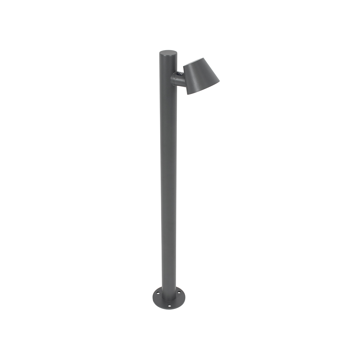 GloboStar® GARDENIA 60507 Φωτιστικό Κήπου - Κολωνάκι Αρχιτεκτονικού Φωτισμού Εξωτερικού Χώρου LED 7W 700lm 60° AC220-240V Αδιάβροχο IP65 - Σώμα Αλουμινίου & Tempered Glass - Μ12 x Π18 x Υ90cm - Θερμό Λευκό 2700K - Γκρι Ανθρακί - Bridgelux Chip - 5 Yea