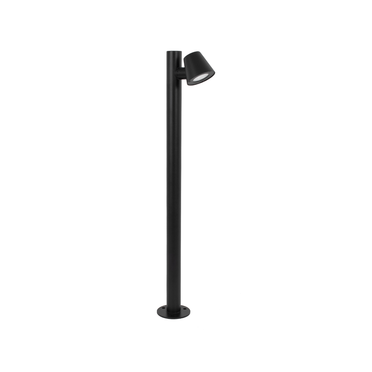 GloboStar® GARDENIA 60508 Φωτιστικό Κήπου - Κολωνάκι Αρχιτεκτονικού Φωτισμού Εξωτερικού Χώρου LED 7W 700lm 60° AC220-240V Αδιάβροχο IP65 - Σώμα Αλουμινίου & Tempered Glass - Μ12 x Π18 x Υ90cm - Θερμό Λευκό 2700K - Μαύρο - Bridgelux Chip - 5 Years Warr