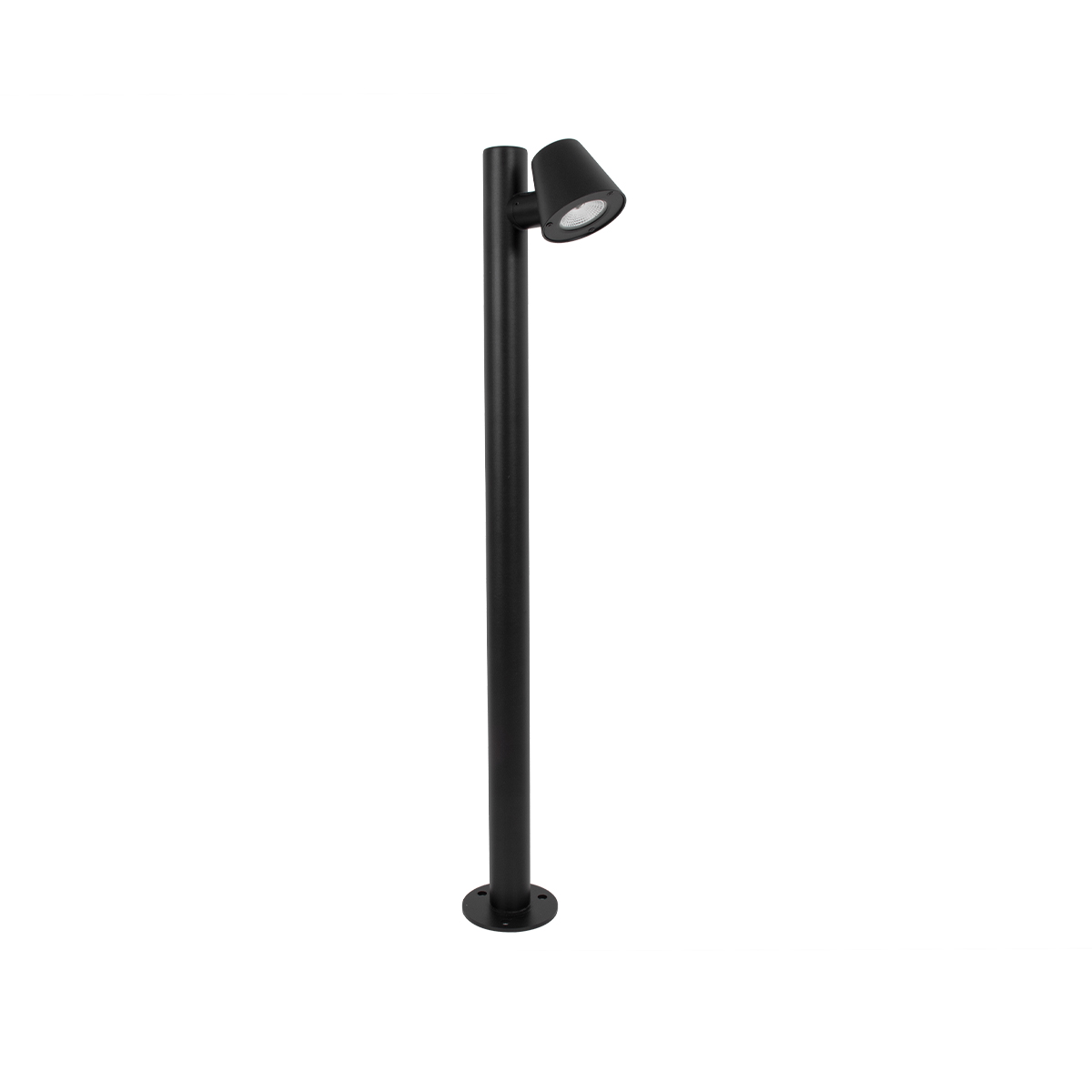 GloboStar® GARDENIA 60508 Φωτιστικό Κήπου - Κολωνάκι Αρχιτεκτονικού Φωτισμού Εξωτερικού Χώρου LED 7W 700lm 60° AC220-240V Αδιάβροχο IP65 - Σώμα Αλουμινίου & Tempered Glass - Μ12 x Π18 x Υ90cm - Θερμό Λευκό 2700K - Μαύρο - Bridgelux Chip - 5 Years Warr