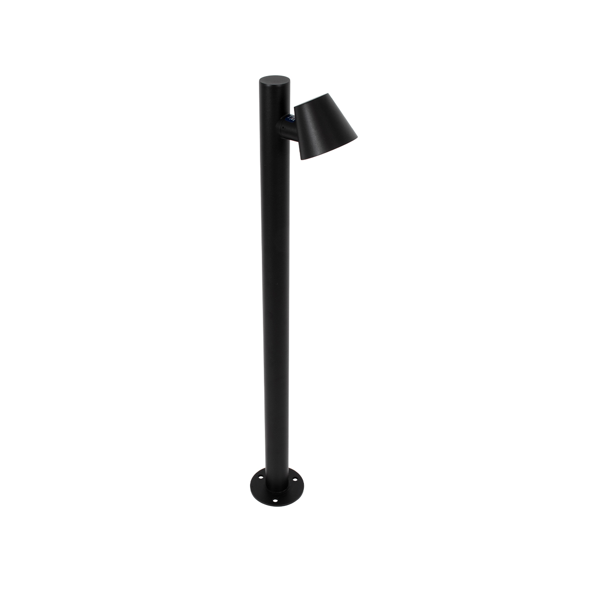 GloboStar® GARDENIA 60508 Φωτιστικό Κήπου - Κολωνάκι Αρχιτεκτονικού Φωτισμού Εξωτερικού Χώρου LED 7W 700lm 60° AC220-240V Αδιάβροχο IP65 - Σώμα Αλουμινίου & Tempered Glass - Μ12 x Π18 x Υ90cm - Θερμό Λευκό 2700K - Μαύρο - Bridgelux Chip - 5 Years Warr