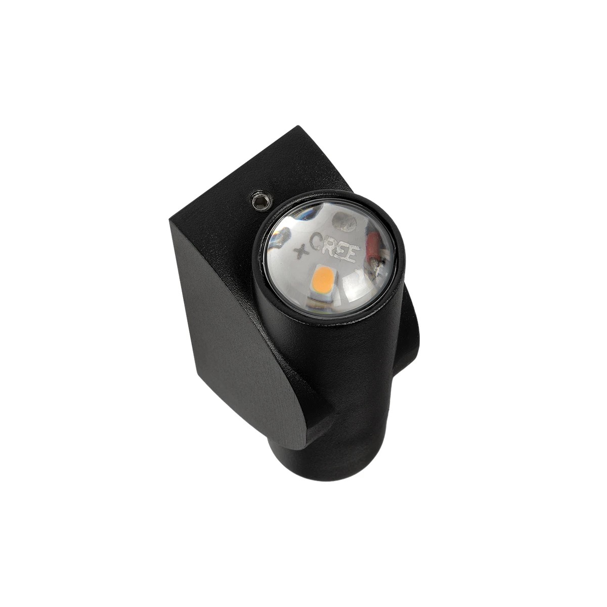 GLOBOSTAR® ARC 60679 Μοντέρνο Φωτιστικό Τοίχου - Απλίκα LED 4W 400lm 30° AC 220-240V Αδιάβροχο IP65 Θερμό Λευκό 2700K - CREE XPE Chip & TÜV SÜD Driver - Μαύρο Ματ - Μ3.5 x Π4.8 x Υ11.5cm - 5 Χρόνια Εγγύηση