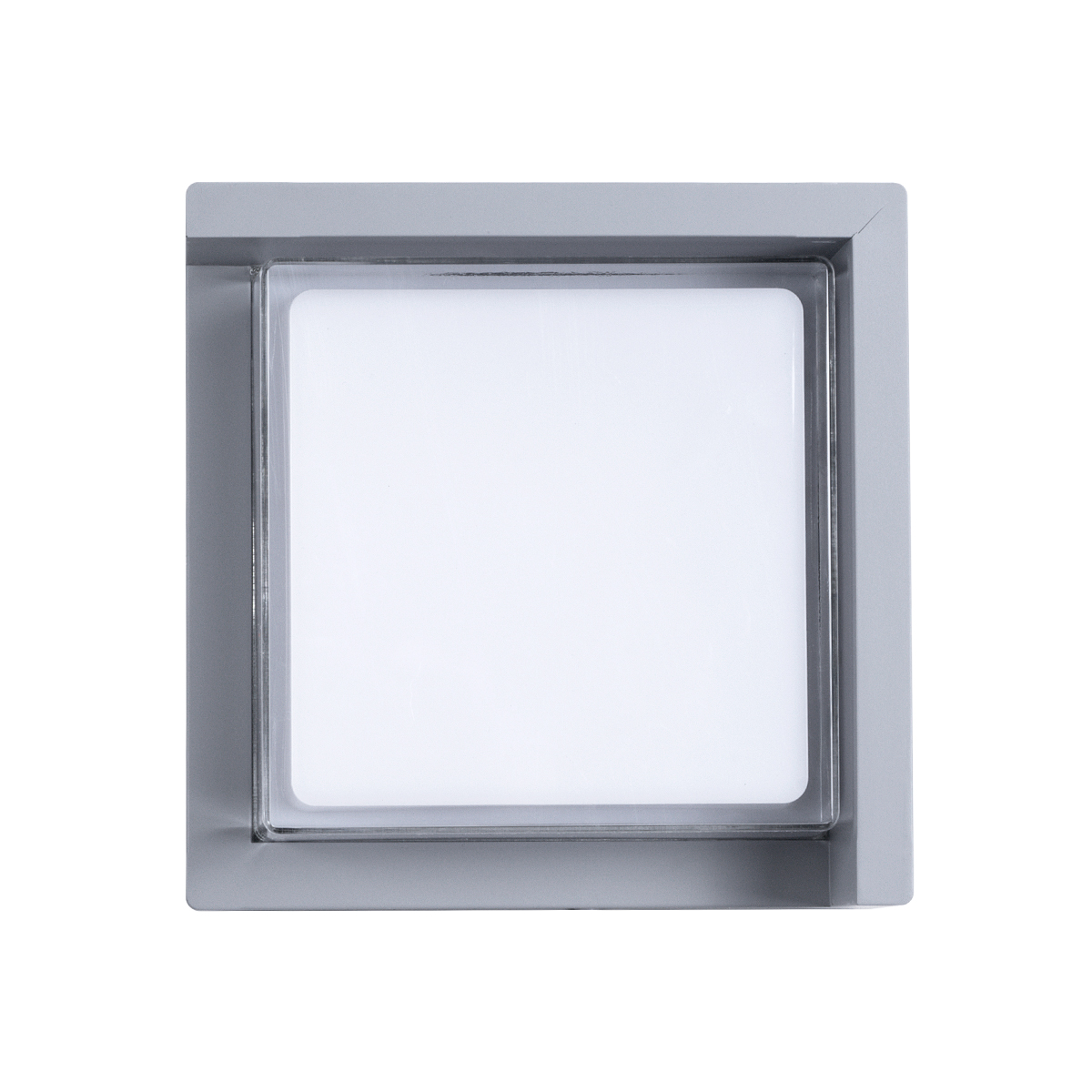 GLOBOSTAR® APEX 60771 Μοντέρνο Φωτιστικό Τοίχου - Απλίκα LED 10W 1050lm 120° AC 220-240V Αδιάβροχο IP65 Φυσικό Λευκό 4500K - Bridgelux SMD Chip - Γκρι - Μ17 x Π17 x Υ9cm - 3 Χρόνια Εγγύηση