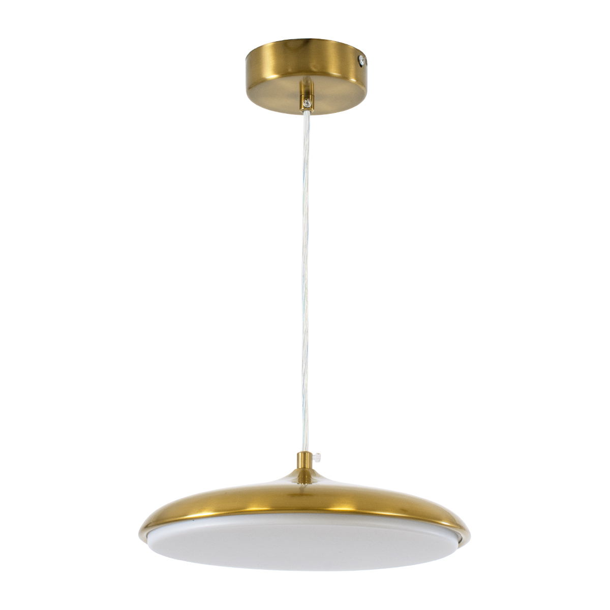 GLOBOSTAR® BARON 60886 Μοντέρνο Κρεμαστό Φωτιστικό Οροφής LED 12W 1440lm 120° AC 220-240V IP20 Ρυθμιζόμενο Λευκό CCT με On/Off 2700K/4500K/6000K - Lumileds SMD Chip - Χρυσό - Μ25 x Π25 x Υ8cm - 3 Χρόνια Εγγύηση