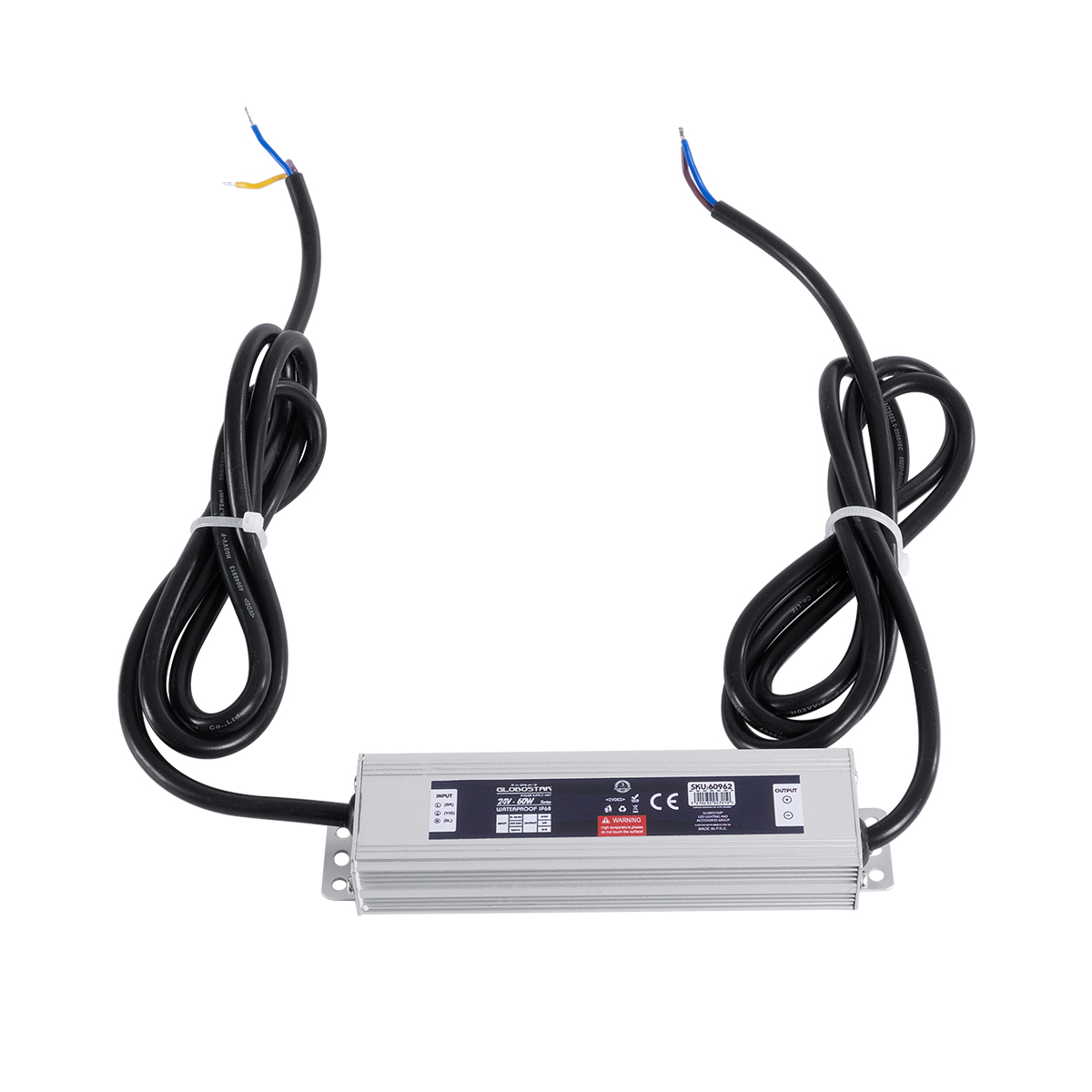 GLOBOSTAR® LUMISPLASH 60962 Τροφοδοτικό/Μετασχηματιστής Class II SELV 60W 2.5A DC 24V Αδιάβροχο IP68 - AC 220-240V σε DC 24V - Μ15 x Π3.5 x Υ2cm - 3 Χρόνια Εγγύηση