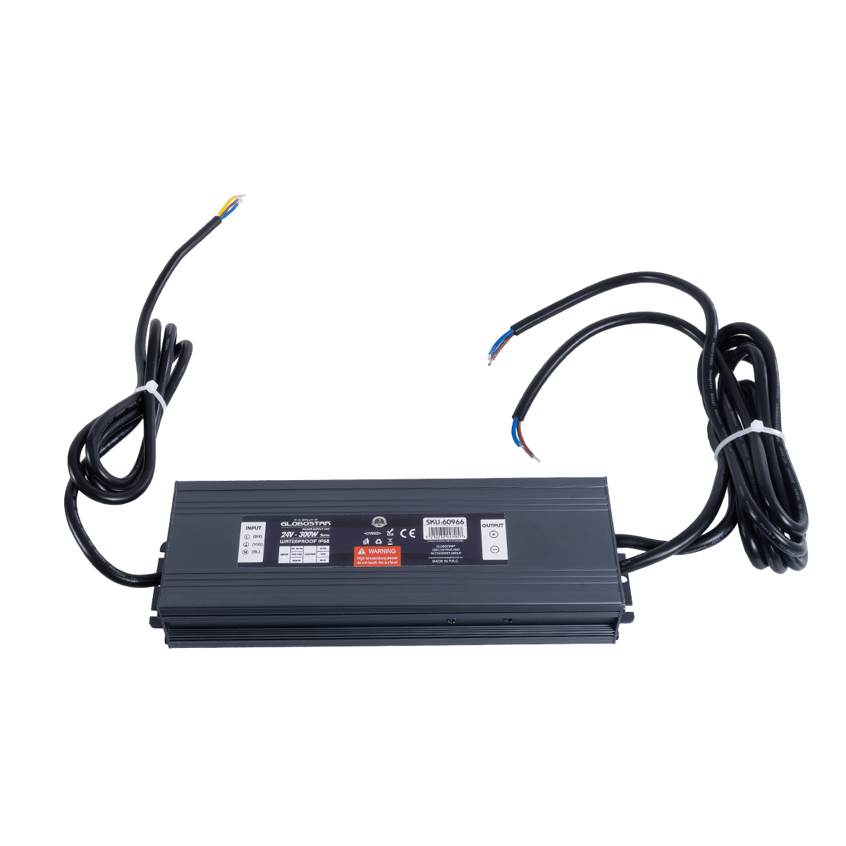GLOBOSTAR® LUMISPLASH 60966 Τροφοδοτικό/Μετασχηματιστής Class II SELV 300W 12.5A DC 24V Αδιάβροχο IP68 - AC 220-240V σε DC 24V - M23.5 x W7.5 x H3.6cm - 3 Χρόνια Εγγύηση