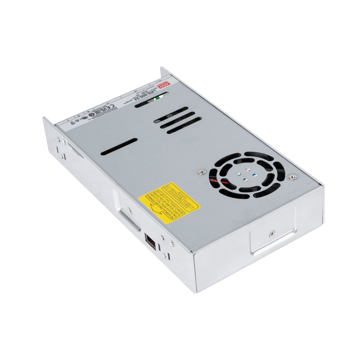 GLOBOSTAR® MEANWELL-LRS600-24 90788 Τροφοδοτικό/Μετασχηματιστής Class I PELV 600W 25A AC 220-240V σε DC 24V IP20 - Ρυθμιζόμενo από DC 22.8V έως DC 26.4V - Ασημί - Μ22.5 x Π12.4 x Υ4.1cm - 3 Χρόνια Εγγύηση