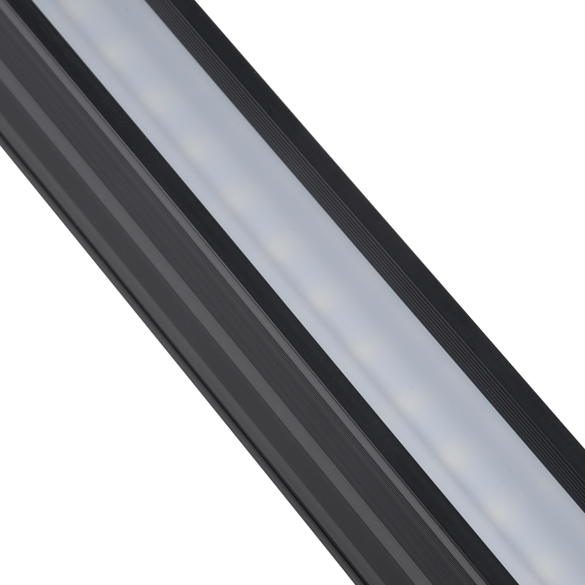 GLOBOSTAR® MARKET 61020 Μοντέρνο Γραμμικό Επεκτεινόμενο Φωτιστικό Οροφής LED 18W 2230lm 60° AC 220-240V IP20 Ψυχρό Λευκό 6000K - Lumileds SMD Chip - Μαύρο Ματ - Μ120 x Π2 x Υ4cm - 3 Χρόνια Εγγύηση