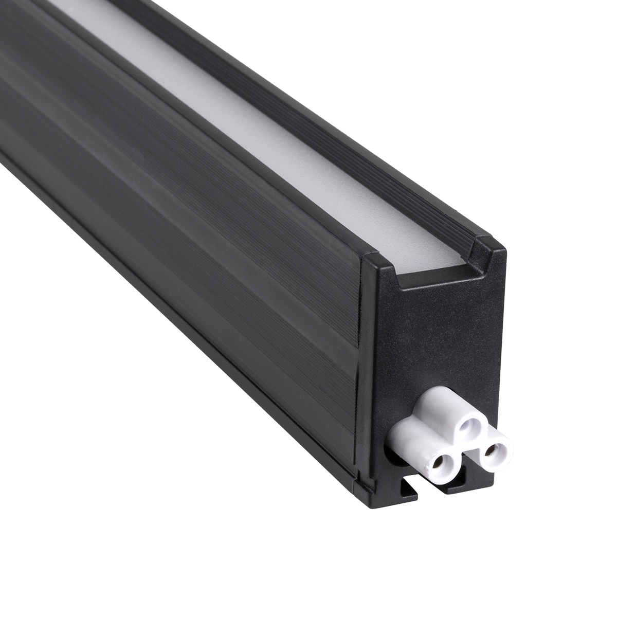 GLOBOSTAR® MARKET 61020 Μοντέρνο Γραμμικό Επεκτεινόμενο Φωτιστικό Οροφής LED 18W 2230lm 60° AC 220-240V IP20 Ψυχρό Λευκό 6000K - Lumileds SMD Chip - Μαύρο Ματ - Μ120 x Π2 x Υ4cm - 3 Χρόνια Εγγύηση