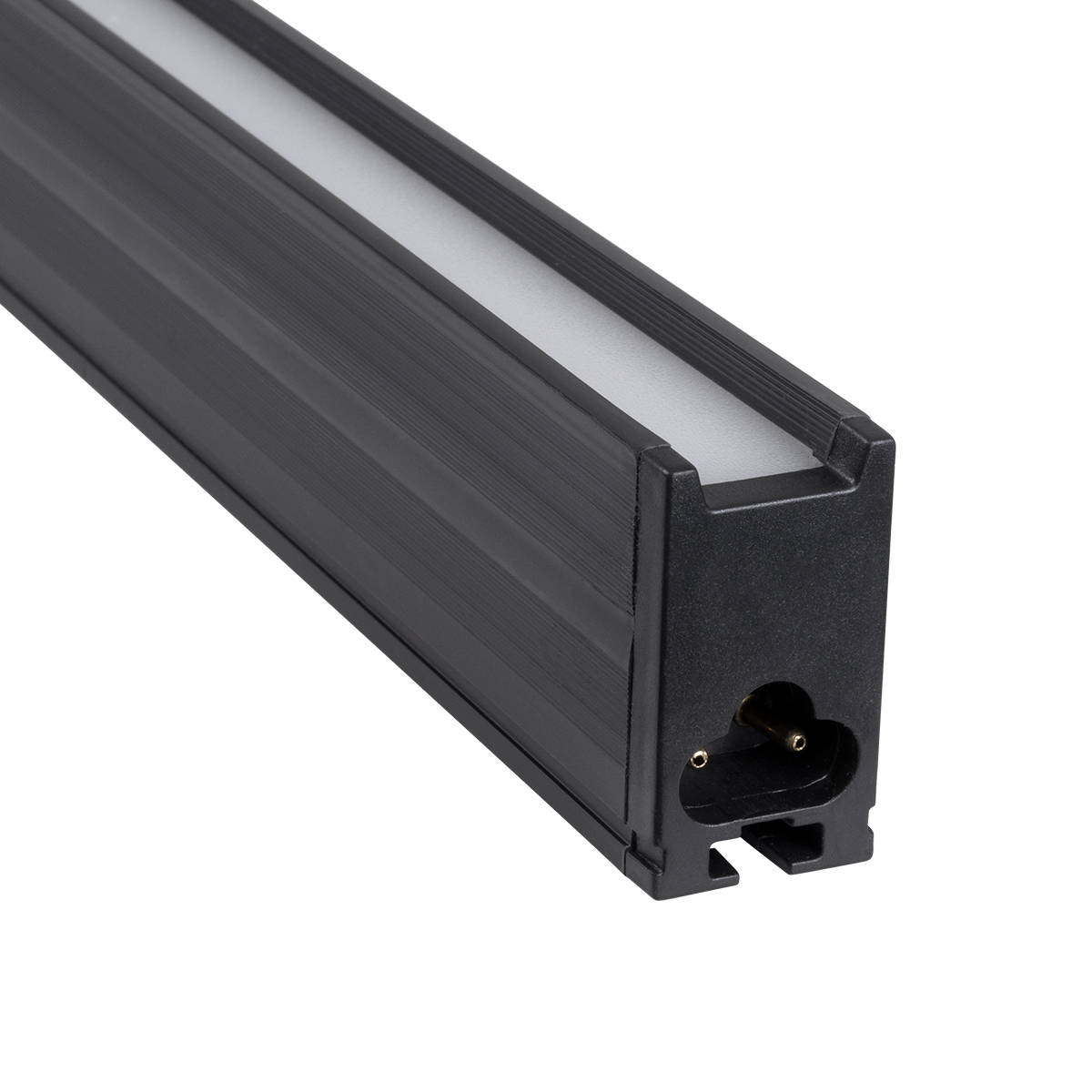 GLOBOSTAR® MARKET 61022-S Μοντέρνο Γραμμικό Επεκτεινόμενο Φωτιστικό Οροφής LED 18W 2170lm 60° AC 220-240V IP20 Θερμό Λευκό 2700K - Lumileds SMD Chip - Μαύρο Ματ - Μ120 x Π2 x Υ4cm - 3 Χρόνια Εγγύηση
