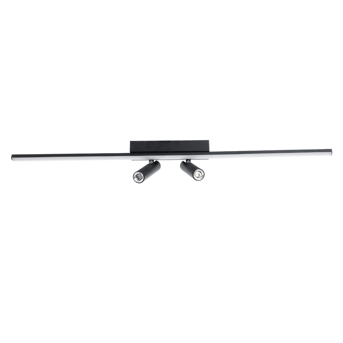 GLOBOSTAR® BARETTI 61226 Μοντέρνο Φωτιστικό Οροφής LED 24W 2688lm 160° & 45° AC 220-240V IP20 Ρυθμιζόμενο Λευκό CCT με On/Off 2700K/4500K/6000K - Lumileds SMD Chip - Μαύρο Ματ - Μ80 x Π5 x Υ15cm - 3 Χρόνια Εγγύηση