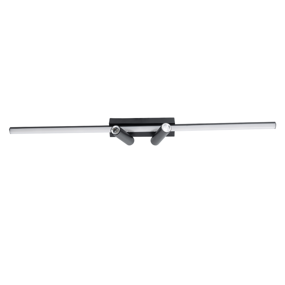 GLOBOSTAR® BARETTI 61226 Μοντέρνο Φωτιστικό Οροφής LED 24W 2688lm 160° & 45° AC 220-240V IP20 Ρυθμιζόμενο Λευκό CCT με On/Off 2700K/4500K/6000K - Lumileds SMD Chip - Μαύρο Ματ - Μ80 x Π5 x Υ15cm - 3 Χρόνια Εγγύηση