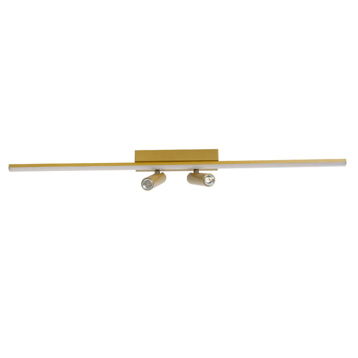 GLOBOSTAR® BARETTI 61228 Μοντέρνο Φωτιστικό Οροφής LED 24W 2688lm 160° & 45° AC 220-240V IP20 Ρυθμιζόμενο Λευκό CCT με On/Off 2700K/4500K/6000K - Lumileds SMD Chip - Χρυσό - Μ80 x Π5 x Υ15cm - 3 Χρόνια Εγγύηση