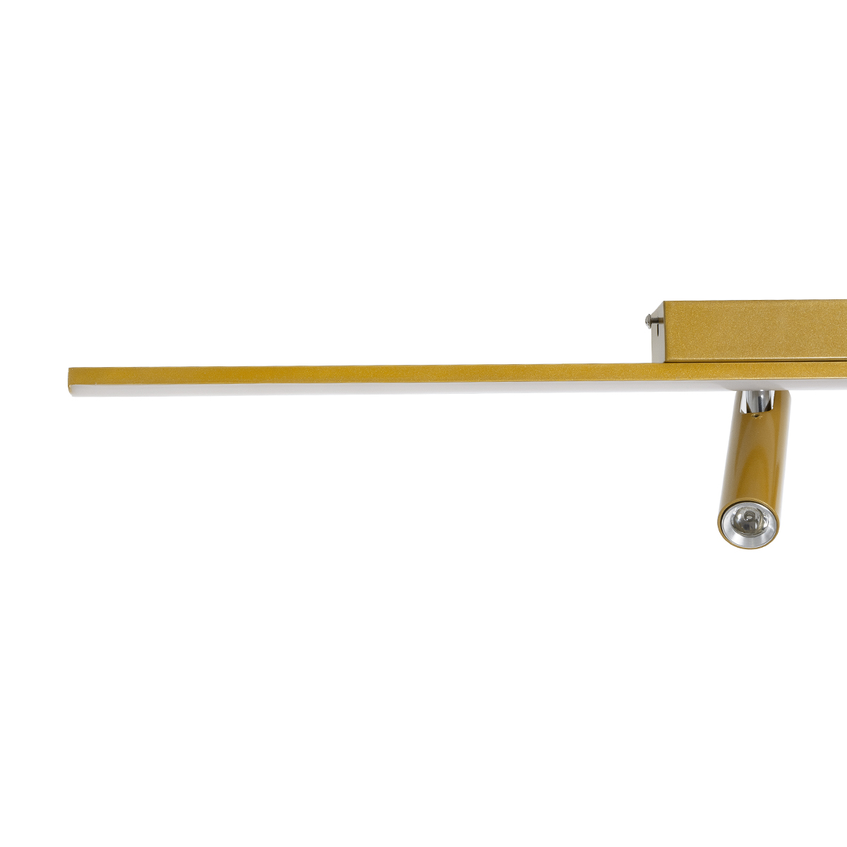 GLOBOSTAR® BARETTI 61228 Μοντέρνο Φωτιστικό Οροφής LED 24W 2688lm 160° & 45° AC 220-240V IP20 Ρυθμιζόμενο Λευκό CCT με On/Off 2700K/4500K/6000K - Lumileds SMD Chip - Χρυσό - Μ80 x Π5 x Υ15cm - 3 Χρόνια Εγγύηση