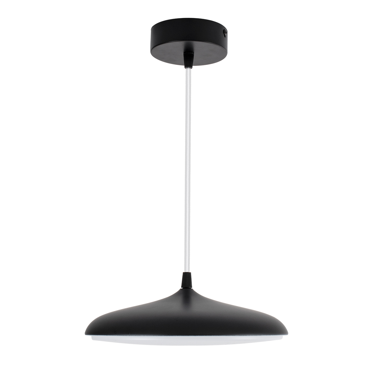 GLOBOSTAR® BARON 61251 Μοντέρνο Κρεμαστό Φωτιστικό Οροφής LED 12W 1440lm 120° AC 220-240V IP20 Ρυθμιζόμενο Λευκό CCT με On/Off 2700K/4500K/6000K - Lumileds SMD Chip - Μαύρο Ματ - Μ25 x Π25 x Υ8cm - 3 Χρόνια Εγγύηση
