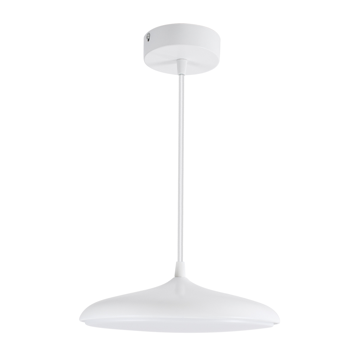GLOBOSTAR® BARON 61252 Μοντέρνο Κρεμαστό Φωτιστικό Οροφής LED 12W 1440lm 120° AC 220-240V IP20 Ρυθμιζόμενο Λευκό CCT με On/Off 2700K/4500K/6000K - Lumileds SMD Chip - Λευκό Ματ - Μ25 x Π25 x Υ8cm - 3 Χρόνια Εγγύηση
