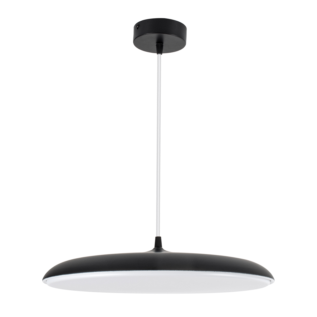 GLOBOSTAR® BARON 61254 Μοντέρνο Κρεμαστό Φωτιστικό Οροφής LED 24W 2880lm 120° AC 220-240V IP20 Ρυθμιζόμενο Λευκό CCT με On/Off 2700K/4500K/6000K - Lumileds SMD Chip - Μαύρο Ματ - Μ40 x Π40 x Υ10cm - 3 Χρόνια Εγγύηση
