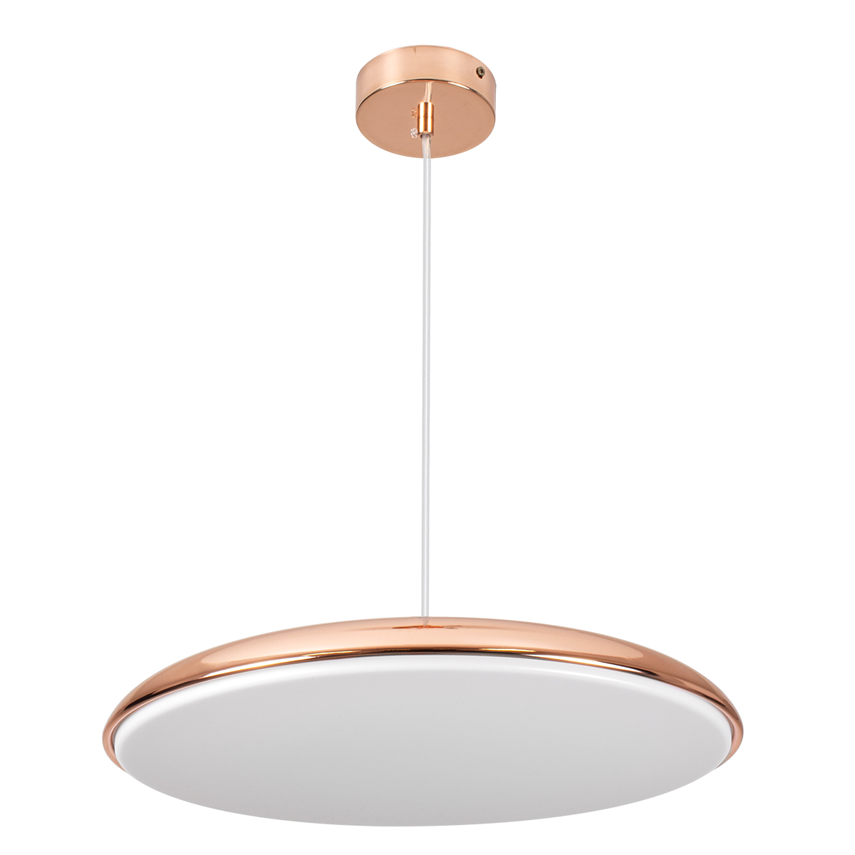 GLOBOSTAR® BARON 61256 Μοντέρνο Κρεμαστό Φωτιστικό Οροφής LED 24W 2880lm 120° AC 220-240V IP20 Ρυθμιζόμενο Λευκό CCT με On/Off 2700K/4500K/6000K - Lumileds SMD Chip - Ροζ Χρυσό - Μ40 x Π40 x Υ10cm - 3 Χρόνια Εγγύηση