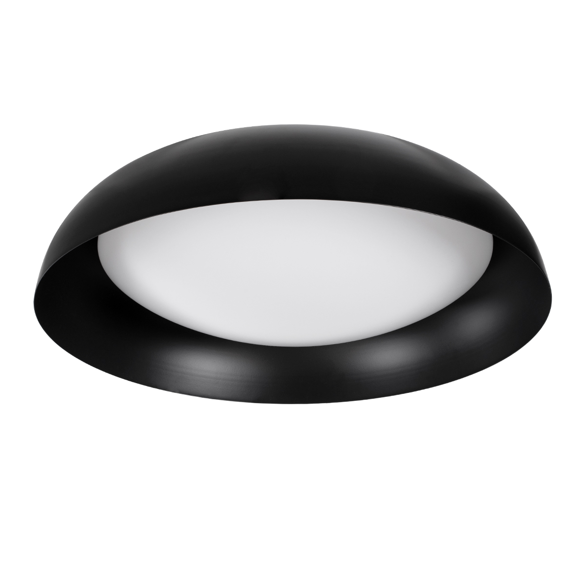 GLOBOSTAR® ANATOLIA 61264 Μοντέρνο Φωτιστικό Οροφής LED 75W 8625lm 120° AC 220-240V IP20 Ρυθμιζόμενο Λευκό CCT με Χειριστήριο από 2700K έως 6000K Dimmable - Lumileds SMD Chip - Μαύρο Ματ - Μ60 x Π60 x Υ13cm - 3 Χρόνια Εγγύηση