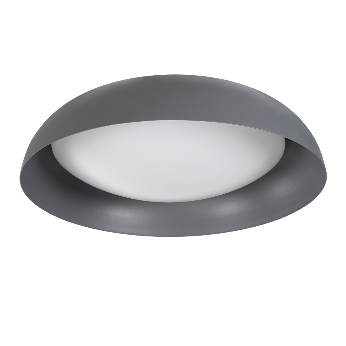 GLOBOSTAR® ANATOLIA 61265 Μοντέρνο Φωτιστικό Οροφής LED 75W 8625lm 120° AC 220-240V IP20 Ρυθμιζόμενο Λευκό CCT με Χειριστήριο από 2700K έως 6000K Dimmable - Lumileds SMD Chip - Γκρι - Μ60 x Π60 x Υ13cm - 3 Χρόνια Εγγύηση