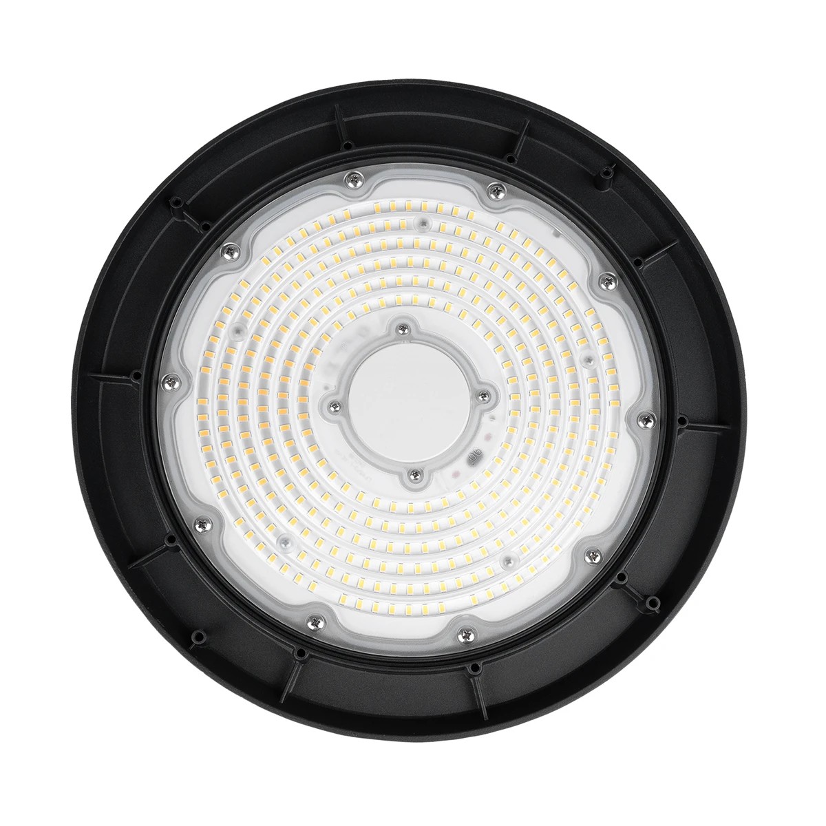 GLOBOSTAR® INDUSTRY 61502 Βιομηχανικό Φωτιστικό Καμπάνα High Bay UFO LED 200W 30000lm SDCM<5 90° AC 85-265V Αδιάβροχο IP65 IK08 Φυσικό Λευκό 5000K - 338 x Sanan Opto SMD Chip & TÜV SÜD Driver - Μαύρο Χυτό Αλουμίνιο - Μ30 x Π30 x Υ16cm - 5 Χρόνια Εγ