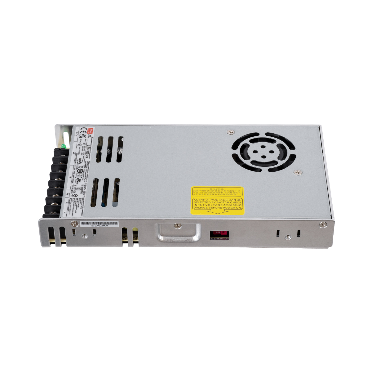 GLOBOSTAR® MEANWELL-LRS350-24 61531 Τροφοδοτικό/Μετασχηματιστής Class II PELV 350W 14.6A DC 24V IP20 - AC 220-240V σε DC 24V / Ρυθμιζόμενo από DC 21.6V έως DC 28.8V - Μ21.5 x Π11.5 x Υ3cm - 3 Χρόνια Εγγύηση