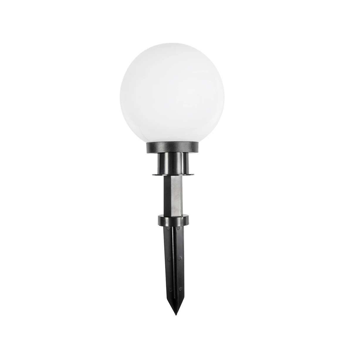 GLOBOSTAR® AGROS 61593 Φωτιστικό Κήπου / Καρφωτό με Ντουί 1 x E27 AC 220-240V Αδιάβροχο IP65 - Λευκό & Μάυρο - Μ20 x Π20 x Υ54cm