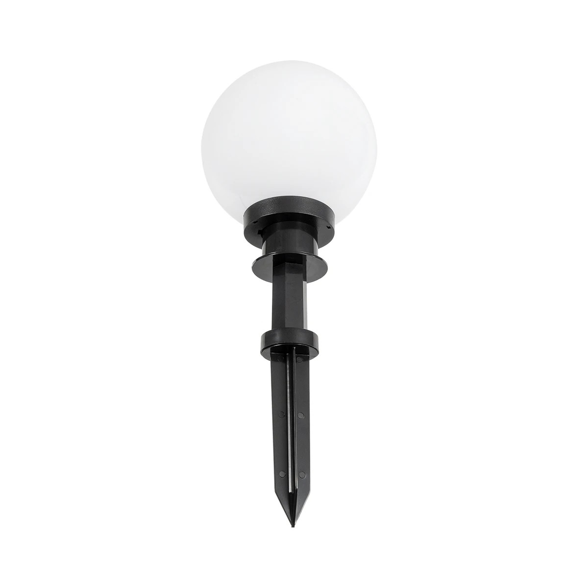 GLOBOSTAR® AGROS 61593 Φωτιστικό Κήπου / Καρφωτό με Ντουί 1 x E27 AC 220-240V Αδιάβροχο IP65 - Λευκό & Μάυρο - Μ20 x Π20 x Υ54cm