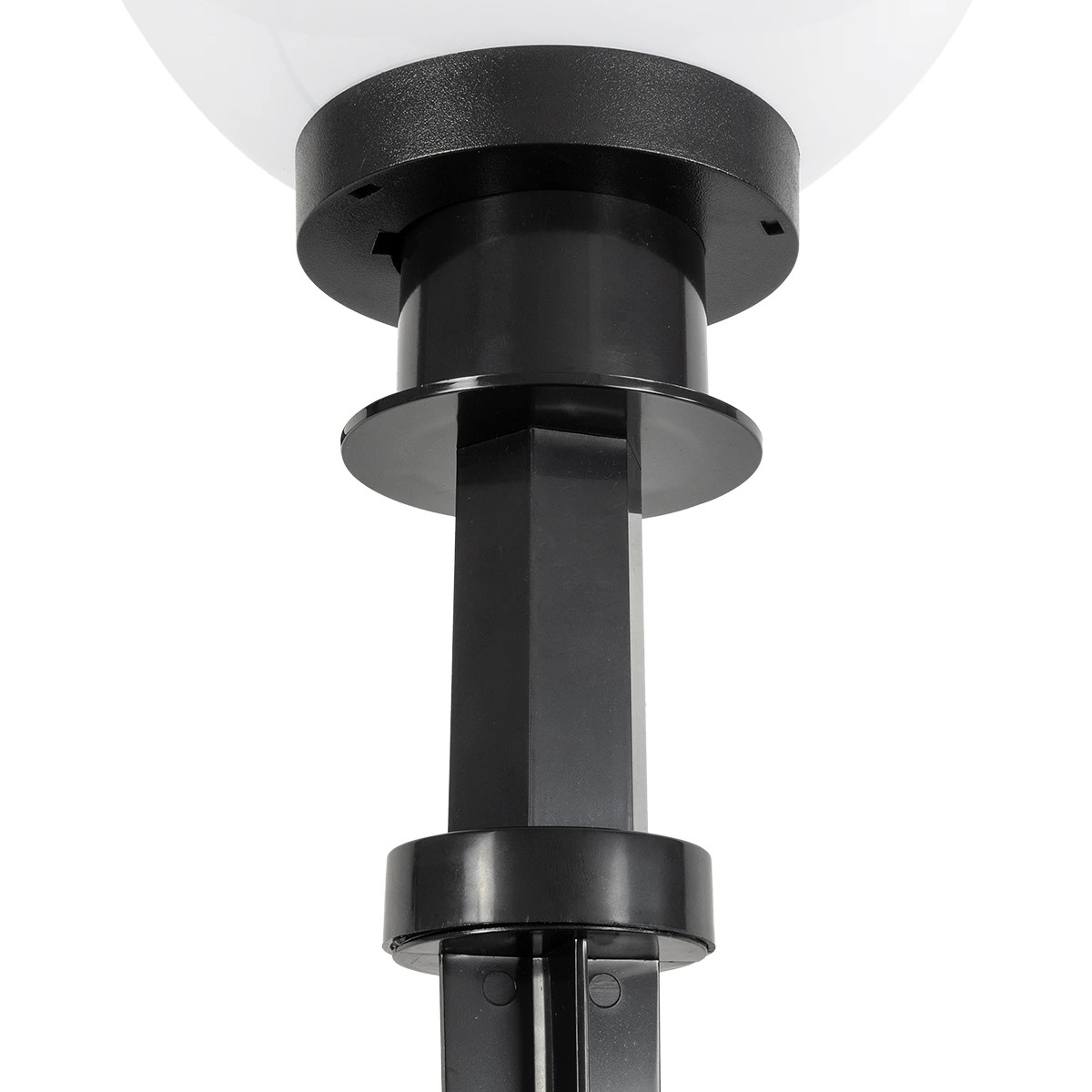 GLOBOSTAR® AGROS 61593 Φωτιστικό Κήπου / Καρφωτό με Ντουί 1 x E27 AC 220-240V Αδιάβροχο IP65 - Λευκό & Μάυρο - Μ20 x Π20 x Υ54cm