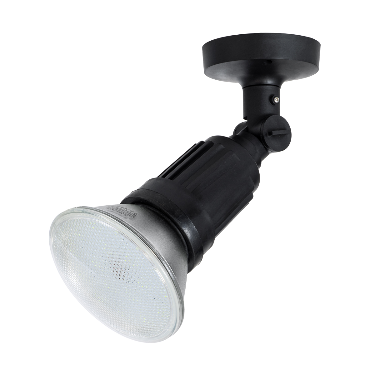 GLOBOSTAR® GRASEDO 61615 Φωτιστικό Σποτ για Λάμπα PAR38 με Ντουί 1 x E27 AC 220-240V Αδιάβροχο IP67 - Μαύρο Ματ - Μ9.5 x Π9.5 x Υ22cm