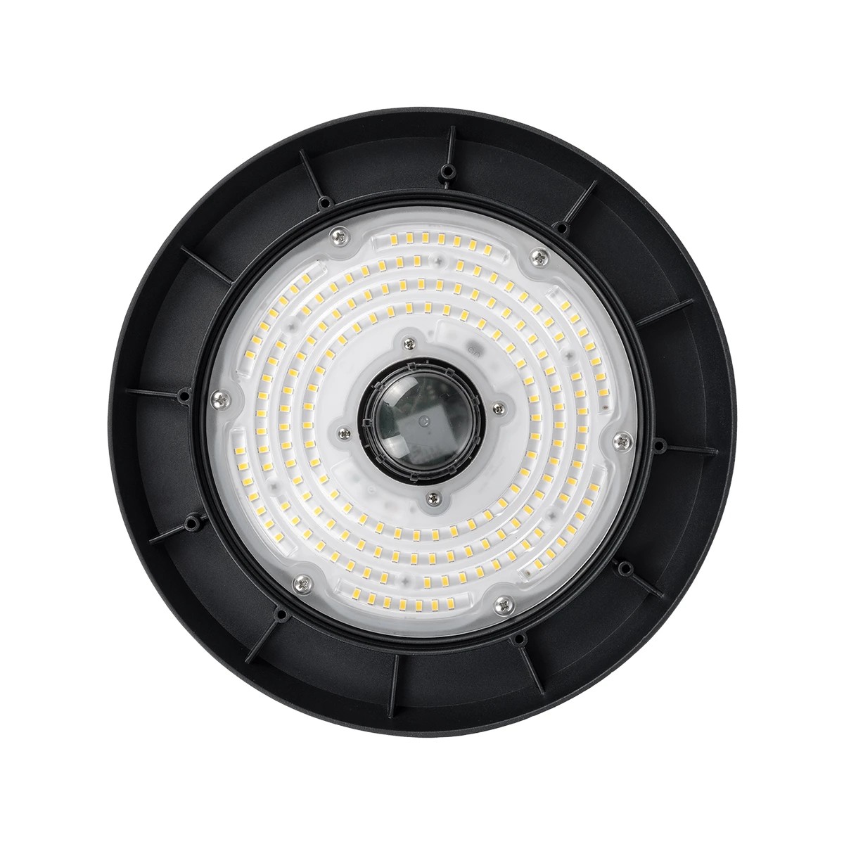 GLOBOSTAR® INDUSTRY 61704 Βιομηχανικό Φωτιστικό Καμπάνα High Bay UFO Τεχνολογίας Smart Group Linkable Control System 2.4Ghz με Αισθητήρα Κίνησης Microwave LED 100W 15000lm SDCM<5 90° AC 85-265V Αδιάβροχο IP65 IK08 Φυσικό Λευκό 5000K - 175 x Sanan Opto 