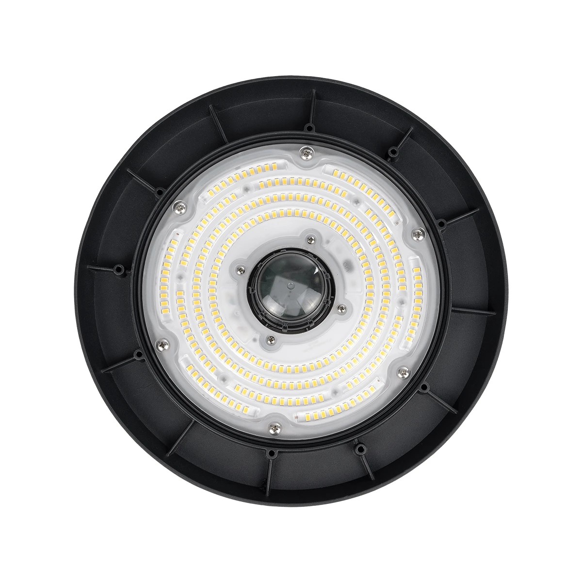 GLOBOSTAR® INDUSTRY 61705 Βιομηχανικό Φωτιστικό Καμπάνα High Bay UFO Τεχνολογίας Smart Group Linkable Control System 2.4Ghz με Αισθητήρα Κίνησης Microwave LED 150W 22500lm SDCM<5 90° AC 85-265V Αδιάβροχο IP65 IK08 Φυσικό Λευκό 5000K - 275 x Sanan Opto 