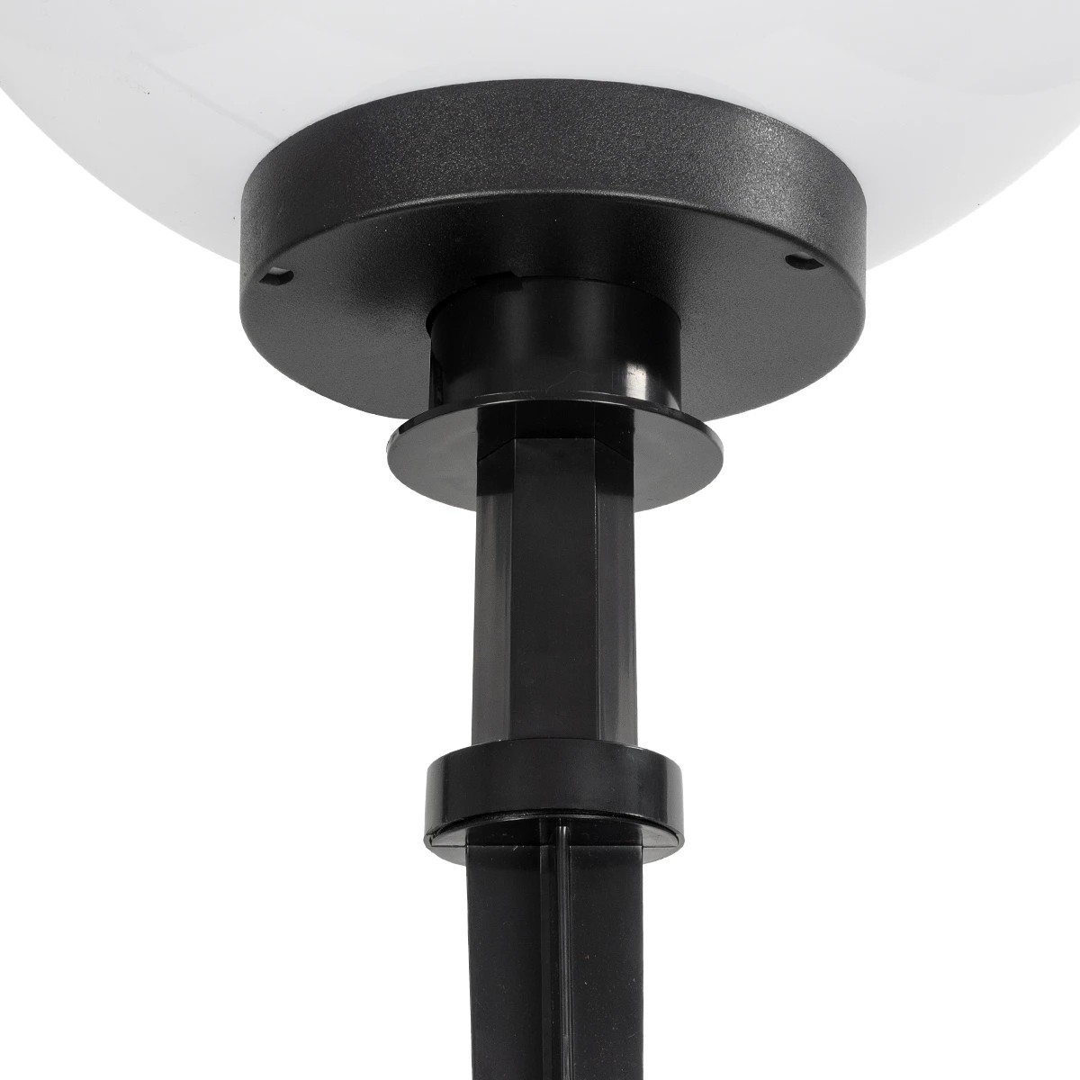 GLOBOSTAR® AGROS 61709 Φωτιστικό Κήπου / Καρφωτό με Ντουί 1 x E27 AC 220-240V Αδιάβροχο IP65 - Λευκό & Μάυρο - Μ40 x Π40 x Υ74cm