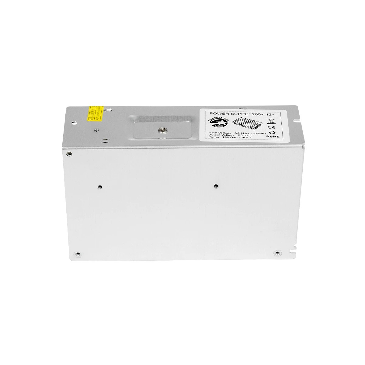 GloboStar® 68730 Μεταλλικό Τροφοδοτικό PELV για Προϊόντα LED 200W 16.5A - AC 220-240V σε DC 12V - IP20 L16 x W10 x H5cm - 2 Χρόνια Εγγύηση