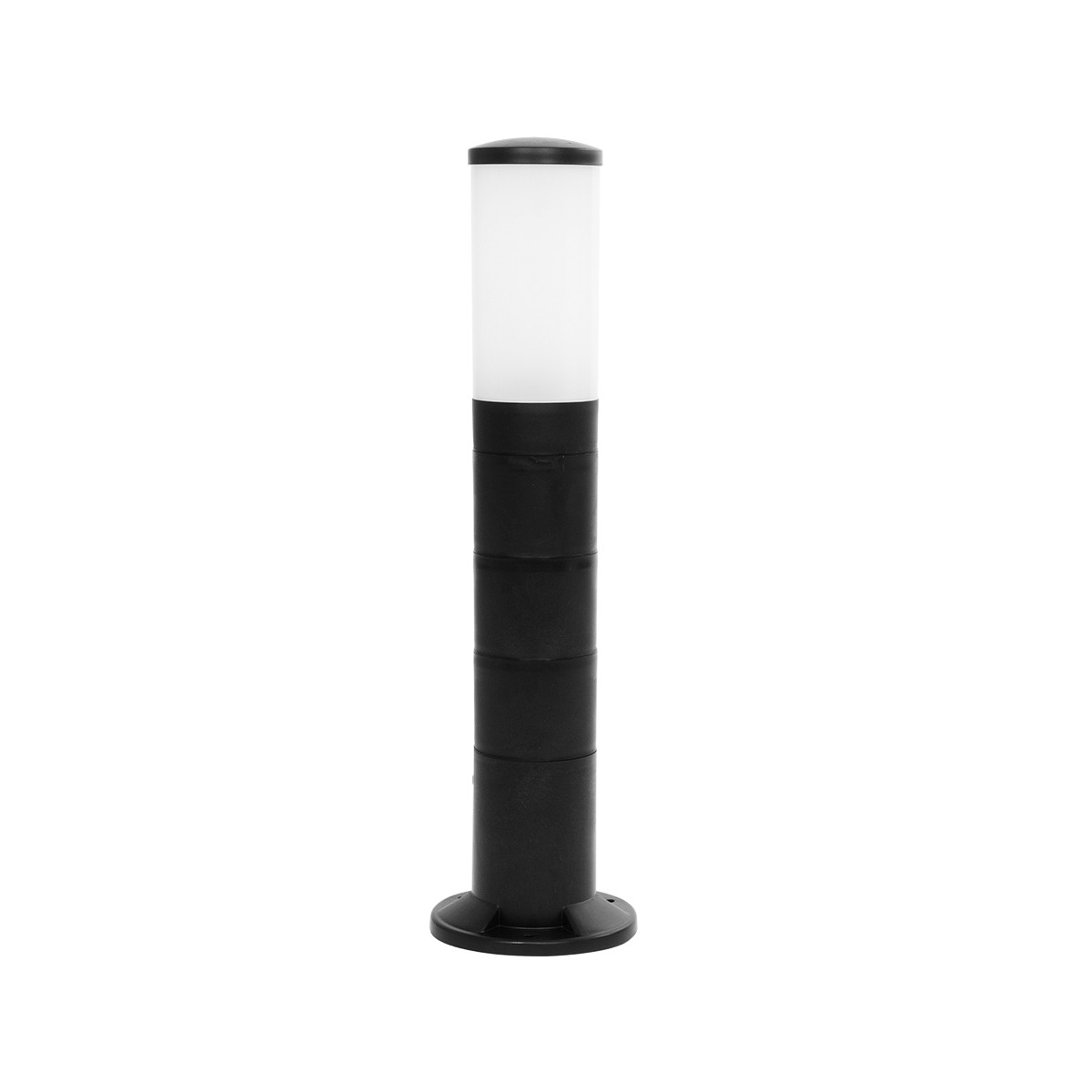 GloboStar® GARDENIO 203-0251 Μοντέρνο Επιδαπέδιο Φωτιστικό Κολωνάκι Κήπου Μονόφωτο 1 x E27 IP44 Μαύρο Πλαστικό - Μ15 x Π15 x Υ56cm