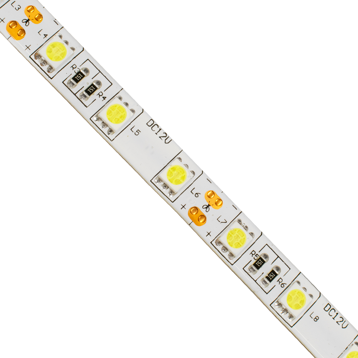GLOBOSTAR® LUMAR 70120 Ταινία LED 14.4W/m 1440lm/m 120° DC 12V Αδιάβροχη IP65 60 x SMD5050 Chip/m Ψυχρό Λευκό 6000K Dimmable - Sanan SMD Chip - Μ500 x Π1 x Υ0.2cm - Ρολό 5 Μέτρων - 5 Χρόνια Εγγύηση