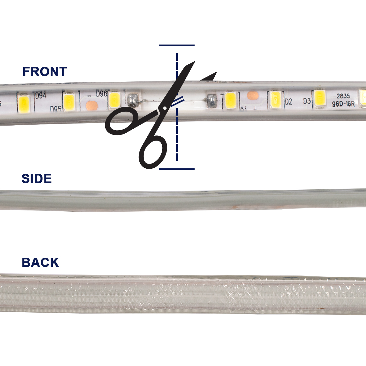 GLOBOSTAR® EPISLIM 70501 Ταινία LED 12W/m 1140lm/m 120° DC 220-240V Αδιάβροχη IP65 96 x SMD2835 Chip/m Φυσικό Λευκό 4500K Dimmable - Epistar SMD Chip - Μ100 x Π1 x Υ0.5cm - 3 Χρόνια Εγγύηση