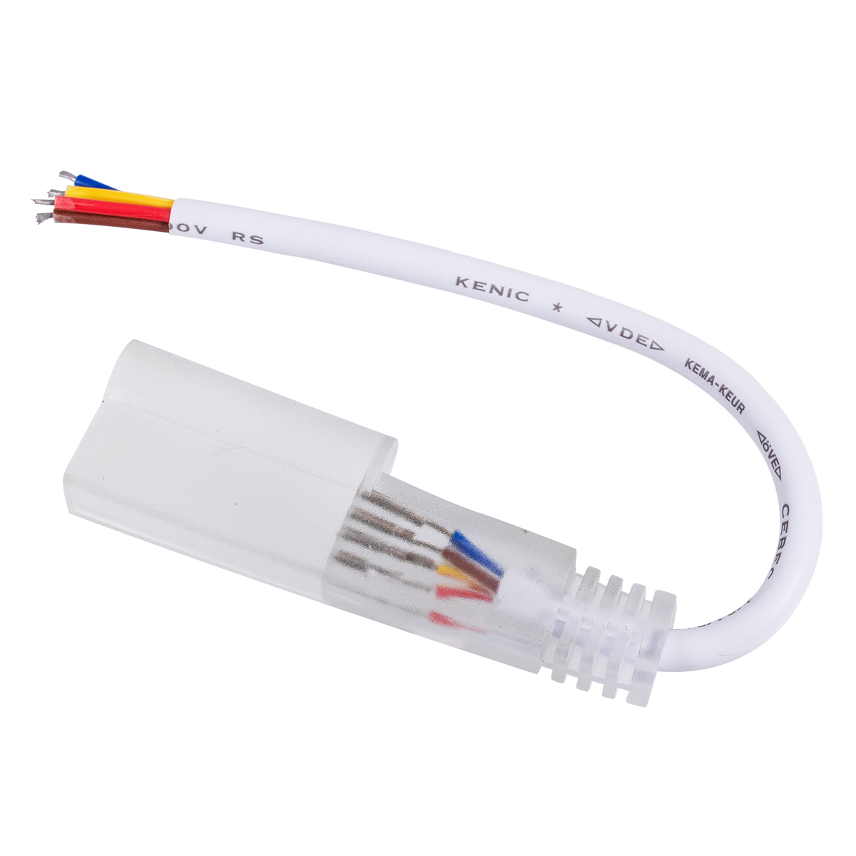 GLOBOSTAR® NEOVALE-B 70614 Σύνδεσμος για Neon Flex LED Αδιάβροχο IP65 - Διάφανο - Μ22.5 x Π2.4 x Υ1.6cm